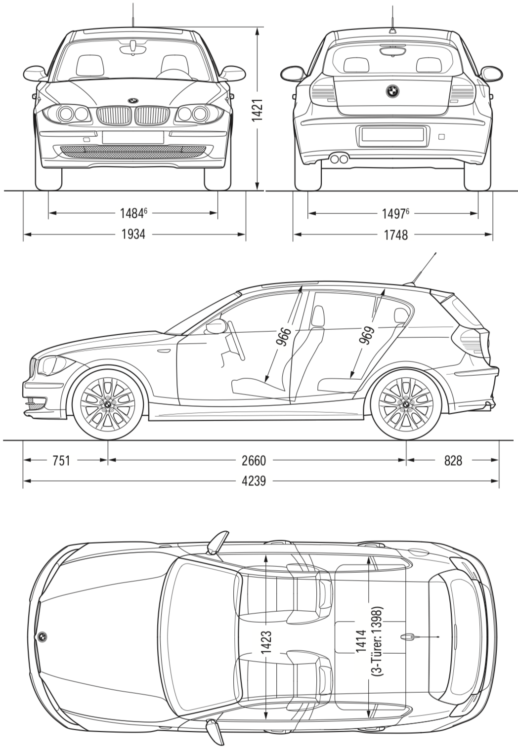 BMW E87 1 Series 5 door - Technische Daten zu allen Motorisierungen